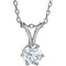 Diamond Solitaire Pendant Necklace, Rhodium Plate 14k White Gold, 18" (1/3 Ctw, GH Color, I1 Clarity)