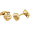 Love Knot 14k Yellow Gold Cuff Links, 12MM