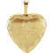 Heart with Dove Cross Satin-Brushed 14k Yellow Gold Locket Pendant (16.25X15.75 MM)