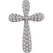 Diamond Petal Cross Pendant, Rhodium-Plated 14k White Gold (.33 Ctw, H+ Color, I1 Clarity)