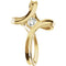 Diamond Everlasting Love Cross 14k Yellow Gold Pendant