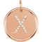 Diamond Initial "X" Pendant, 14k Rose Gold (.06 Ctw, Color GH, Clarity I1)