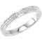 Granulated Raised Edge 2.75mm 14k White Gold Stacking Band, Size 8.5