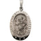 14k White Gold Oval St. Christopher Medal (19x14 MM)