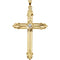 Diamond Fleury Cross 14k Yellow Gold Pendant