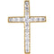 Diamond Coticed Cross 14k Yellow Gold Pendant (.25 Ctw, G-H Color, I1 Clarity)