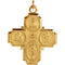 14k Yellow Gold Four-Way Cross Medal (30x29 MM)