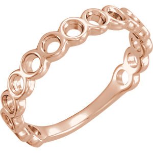 Circle Stackable Ring, 14k Rose Gold