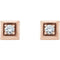 Diamond Square Earrings, 14k Rose Gold (.125 Ctw,GH Color, I1 Clarity)