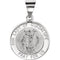 14k White Gold Round Hollow Our Lady of Guadalupe Medal (15 MM)