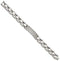Men's Brushed and Polished Stainless Steel Weaved Pattern ID Bracelet, 8.5 Inches