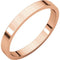 10k Rose Gold 2.5mm Slim-Profile Flat Band