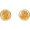 November Birthstone Stud Earrings, 14k Yellow Gold