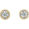 Diamond Halo-Style Earrings, 14k Yellow Gold (3.9 MM) (.625 Ctw, G-H Color, I1 Clarity)