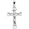 Crucifix 14k White Gold Cross Pendant