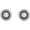 Diamond Cluster Earring Jackets, Rhodium-Plated 14k White Gold (6.1 MM) (0.2 Ctw, G-H Color, I2 Clarity)