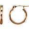 Tube Hoop Earrings, 14k Rose Gold (15mm)