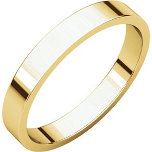 14k Yellow Gold Slim-Profile Flat 3.5mm Band