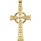 Fancy Celtic Cross 14k Yellow Gold Pendant