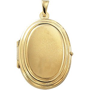 14k Yellow Gold Oval Locket