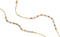 14k Yellow Gold Rosary Beads Necklace with 14k Trigold Beads