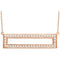 Diamond Rectangle Necklace in 14k Rose Gold, 16-18" (3/8 Cttw)