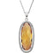 Smoky Quartz Oval 14k Yellow Gold Necklace, 18"