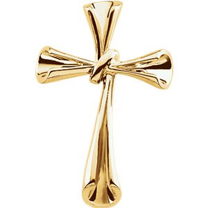 Knot Cross 14k Yellow Gold Pendant (34.75x22.75 MM)