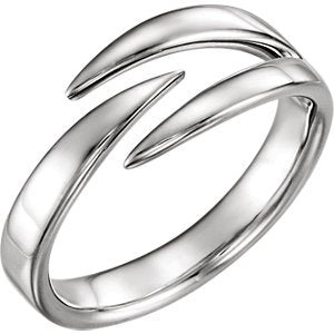 Negative Space Ring, Rhodium-Plated 14k White Gold,