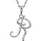 5-Stone Diamond Letter 'R' Initial Sterling Silver Pendant Necklace, 18" (.03 Cttw, GH, I2)