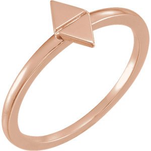 Geometric Stackable Ring, 14k Rose Gold, Size 8.75