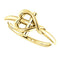 Girl's Cross with Heart 14k Yellow Gold Youth Ring