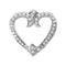 14k White Gold Diamond Heart Pendant (GH Color, I1 Clarity, 1/4 Cttw)