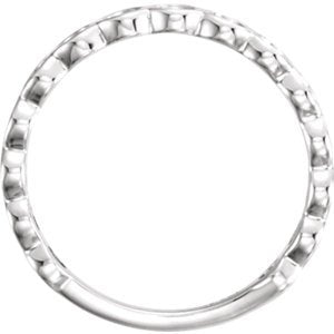 Circle Stackable Ring, Rhodium-Plated 14k White Gold