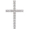 Platinum 17-Stone Diamond Cross Pendant (1/3 Ctw, GH Color, SI1 Clarity)