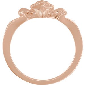 The Gift Wrapped Heart 14k Rose Gold Chastity Ring
