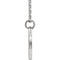 Diamond Pierced Cross Disc Pendant Necklace in Rhodium-Plated 14k White Gold (.03 Ctw, Color G-H, Clarity I1)