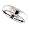 Men's Rhodium-Plated 14k White Gold Diamond and 14k Rose Gold 6.3mm Milgrain Band (.16 Ctw, Color G-H, SI2-SI3 Clarity) Size 11
