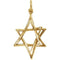 Star of David 14k Yellow Gold Pendant (Made in Holy Land)