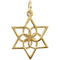 Star of David 14k Yellow Gold Pendant (Made in Holy Land)