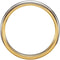 14k White and Yellow Gold Slim-Profile Milgrain 3.5mm Comfort-Fit Band, Size 5.5