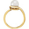 White Freshwater Cultured Pearl Bypass Ring, 14k Yellow Gold (7.5-8.00mm ) Size 7