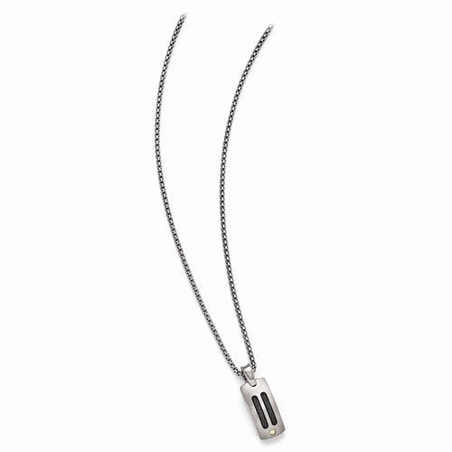 Edward Mirell Titanium Cable and 18k Gold Rivets Pendant Necklace, 20"