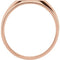 Men's Brushed Hollow Signet Semi-Polished 10k Rose Gold Ring (14x12mm) Size 10.25