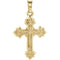 Women's Petite 14k Yellow Gold Lily Cross Pendant