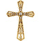 Diamond Milgrain Cross 14k Yellow Gold Pendant (.025 Ctw, H+ Color, I1 Clarity)