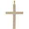 Diamond Western Cross Pendant, Rhodium-Plated 14k Yellow Gold (1 Ctw, H+ Color, I1 Clarity)