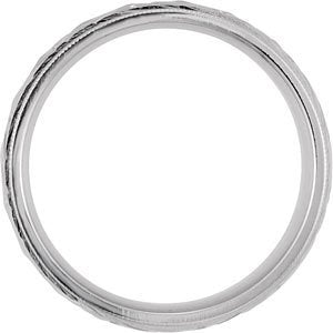 Sterling Silver Diamond-Cut 6mm Comfort-Fit Milgrain Band