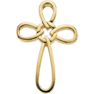 Everlasting Cross 14k Yellow Gold Pendant (34.25X24.00 MM)