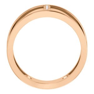 Diamond Negative Space Ring, 14k Rose Gold, Size 7 (.04 Ctw, G-H Color, I1 Clarity)